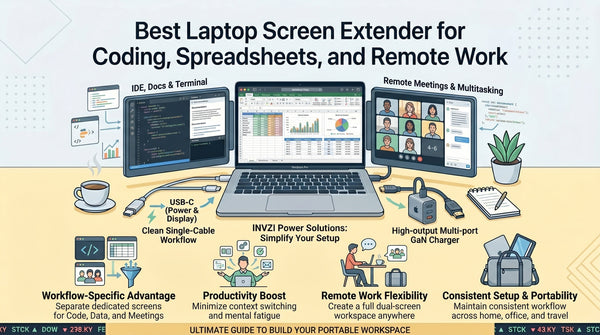 Best Laptop Screen Extender for Coding, Spreadsheets, and Remote Work - INVZI