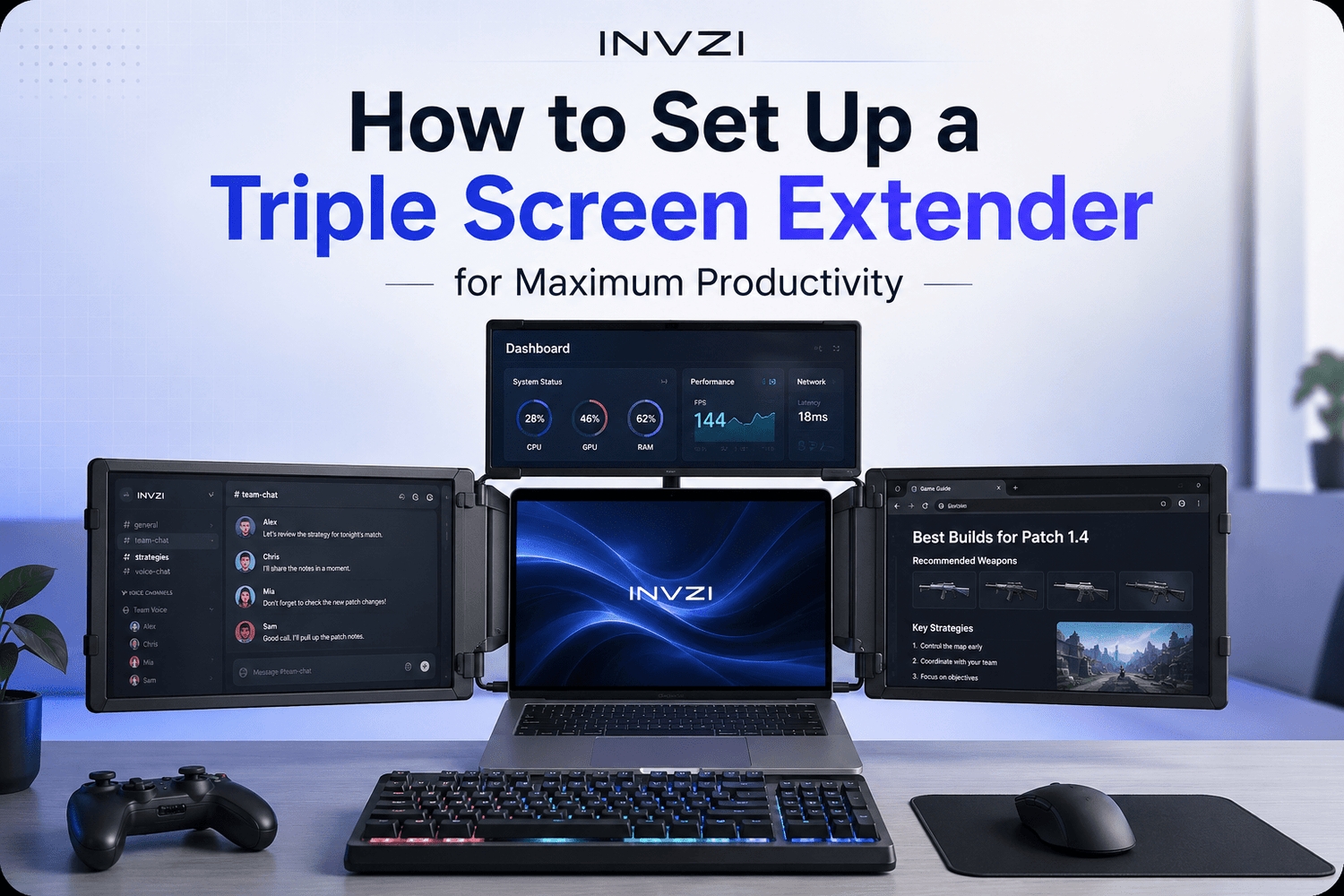 How to Set Up a Triple Screen Extender for Maximum Productivity - INVZI