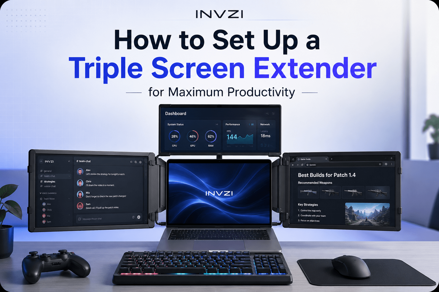 How to Set Up a Triple Screen Extender for Maximum Productivity - INVZI