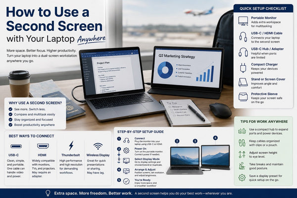 How to Use a Second Screen with Your Laptop Anywhere - INVZI
