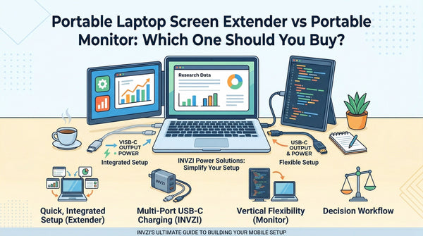 Portable Laptop Screen Extender vs Portable Monitor: Which One Should You Buy? - INVZI