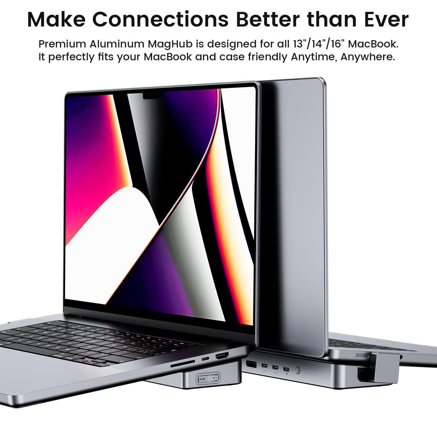 INVZI MagHub - Pop Up SSD USB - C Docking Station for MacBook Pro/Air - INVZI
