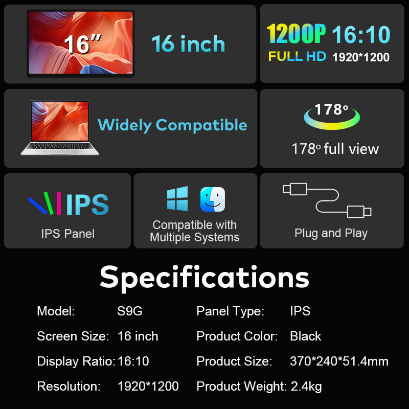 MagHub Dual Lite 16 specifications overview