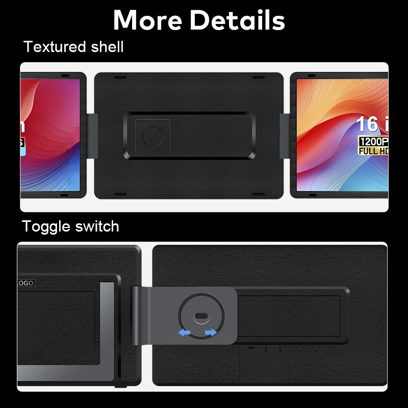 MagHub Dual Lite 16 textured shell and toggle switch details